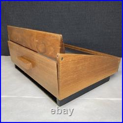 Vintage Parker 75 Sterling Silver Pen Wood/Glass Store Display Case withKey Rare