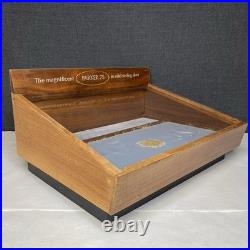 Vintage Parker 75 Sterling Silver Pen Wood/Glass Store Display Case withKey Rare