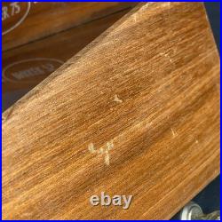 Vintage Parker 75 Sterling Silver Pen Wood/Glass Store Display Case withKey Rare