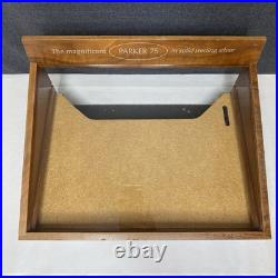 Vintage Parker 75 Sterling Silver Pen Wood/Glass Store Display Case withKey Rare