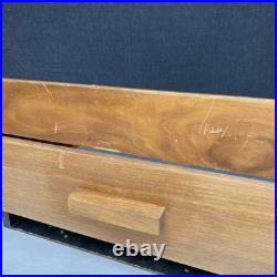 Vintage Parker 75 Sterling Silver Pen Wood/Glass Store Display Case withKey Rare