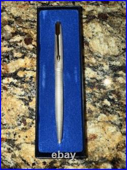Vintage Parker Ballpoint Pen In Sterling Silver With Gold Top and Box