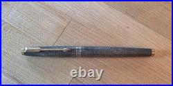 Vintage Parker Cisele Sterling Silver 14K Nib Fountain Pen Collectible Rare
