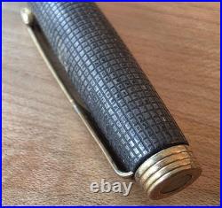 Vintage Parker Cisele Sterling Silver 14K Nib Fountain Pen Collectible Rare