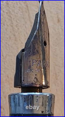 Vintage Parker Cisele Sterling Silver 14K Nib Fountain Pen Collectible Rare