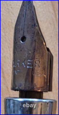 Vintage Parker Cisele Sterling Silver 14K Nib Fountain Pen Collectible Rare
