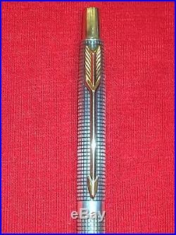 Vintage Parker Classic 75 Sterling Silver Gold Ball Pen T-Ball Jotter USA