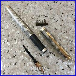 Vintage Parker Fountain Pen Sterling Silver Gold 14K XF