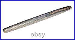 Vintage Parker Shizure Fountain pen Sterling silver 925 barrel & cap 14K gold