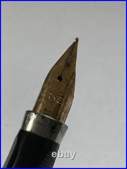 Vintage Parker Shizure Fountain pen Sterling silver 925 barrel & cap 14K gold