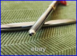 Vintage Parker Sonnet Cisele Sterling Silver Fountain + Ballpoint Pens Set 18K