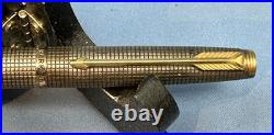 Vintage Parker Sonnet Sterling Silver Cisele Fountain pen, 14k Gold Nib #66
