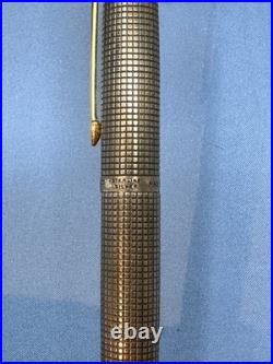 Vintage Parker Sonnet Sterling Silver Cisele Fountain pen, 14k Gold Nib #66