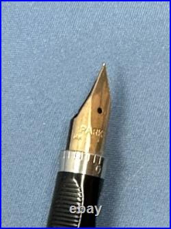 Vintage Parker Sonnet Sterling Silver Cisele Fountain pen, 14k Gold Nib #66