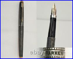 Vintage Parker Sterling Silver Fountain Pen 14K Gold Nib Made in USA #J6022