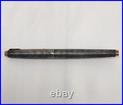 Vintage Parker Sterling Silver Fountain Pen 14K Gold Nib Made in USA #J6022