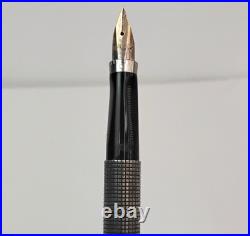 Vintage Parker Sterling Silver Fountain Pen 14K Gold Nib Made in USA #J6022