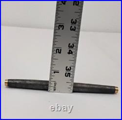 Vintage Parker Sterling Silver Fountain Pen 14K Gold Nib Made in USA #J6022