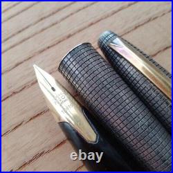 Vintage Pilot Elite Sterling Silver Fountain Pen Nib 18k Used Made in Japan