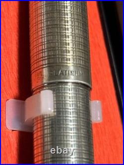 Vintage Platinum 18K WG Fountain Pen Sterling Silver with Case Excellent