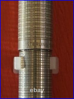 Vintage Platinum 18K WG Fountain Pen Sterling Silver with Case Excellent