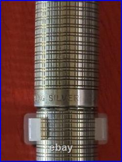 Vintage Platinum 18K WG Fountain Pen Sterling Silver with Case Excellent