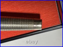 Vintage Platinum 18K WG Fountain Pen Sterling Silver with Case Excellent