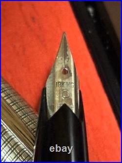 Vintage Platinum 18K WG Fountain Pen Sterling Silver with Case Excellent
