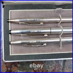 Vintage Rare CROSS Sterling Silver Ballpoint, Pencil & Select Tip Pen Trio Set