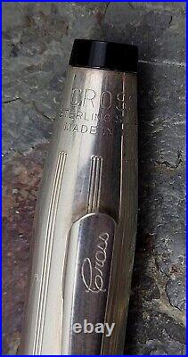 Vintage Rare CROSS Sterling Silver Ballpoint, Pencil & Select Tip Pen Trio Set