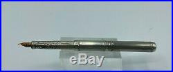 Vintage Rare MOORE STERLING SILVER Overlay by Heath Fountain Pen Near Mint