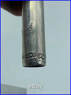 Vintage Rare MOORE STERLING SILVER Overlay by Heath Fountain Pen Near Mint