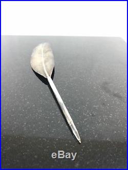 Vintage Rare Tiffany & Co. Sterling Silver Feather Ball Point Pen