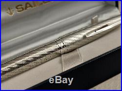 Vintage SAILOR Sterling Silver EF 18K Gold Nib Fountain Pen