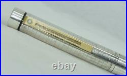 Vintage SHEAFFER Targa Fountain Pen Sterling Silver Cap & Barrel Gold Trim