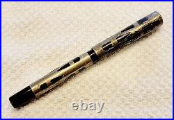 Vintage STERLING Filagree FOUNTAIN PEN Tarnished With Nib 14KT GOLD