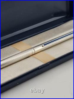 Vintage S. T. DUPONT PARIS Fine CLASSIC 925 Sterling Silver Ballpoint Pen