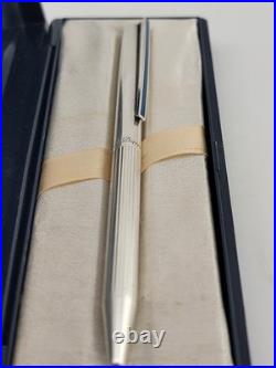 Vintage S. T. DUPONT PARIS Fine CLASSIC 925 Sterling Silver Ballpoint Pen