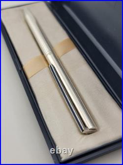 Vintage S. T. DUPONT PARIS Fine CLASSIC 925 Sterling Silver Ballpoint Pen