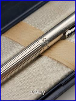 Vintage S. T. DUPONT PARIS Fine CLASSIC 925 Sterling Silver Ballpoint Pen