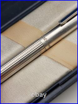 Vintage S. T. DUPONT PARIS Fine CLASSIC 925 Sterling Silver Ballpoint Pen