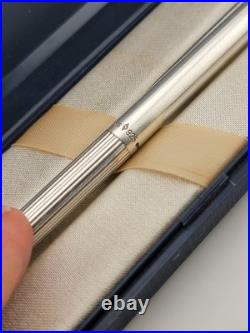 Vintage S. T. DUPONT PARIS Fine CLASSIC 925 Sterling Silver Ballpoint Pen