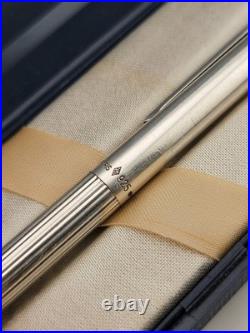 Vintage S. T. DUPONT PARIS Fine CLASSIC 925 Sterling Silver Ballpoint Pen