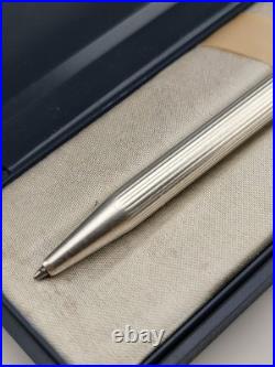 Vintage S. T. DUPONT PARIS Fine CLASSIC 925 Sterling Silver Ballpoint Pen
