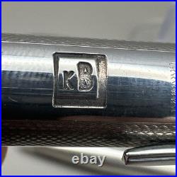Vintage Set of 2 Sterling Silver Fountain Ballpoint Pens 14K Nib Collectible
