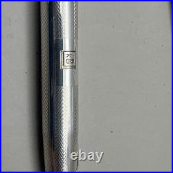 Vintage Set of 2 Sterling Silver Fountain Ballpoint Pens 14K Nib Collectible