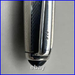 Vintage Set of 2 Sterling Silver Fountain Ballpoint Pens 14K Nib Collectible