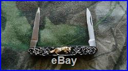 Vintage Shaw Leibowitz 2 blade knife. Sterling silver and gold. Free shipping