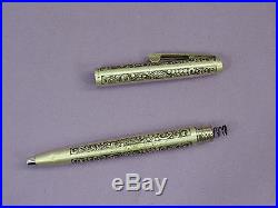 Vintage Sheaffer Grapevine USA Sterling Silver Ballpoint Pen Original Box