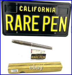 Vintage Sheaffer IMPERIAL Fountain Pen STERLING SILVER 14K Med nib Boxed